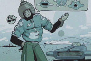 Иллюстрации в стиле ретро футуризм