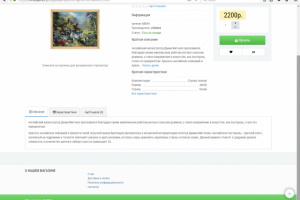 Пример описания товара на сайте