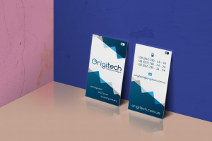 Визитка для интернет-магазина электроники "Origitech"