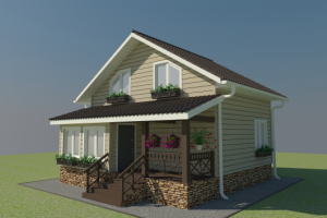 Проект двухэтажного дачного дома 100 кв метров