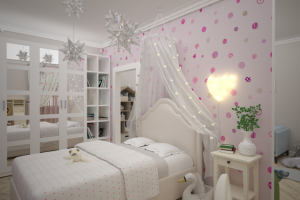 Проект интерьера детской комнаты для девочки