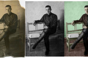 Реставрация и раскрашивание ч/б фото в цвет