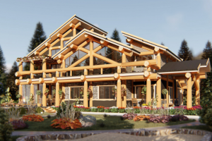 Визуализация усадьбы по технологии Post&Beam