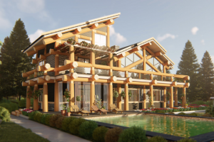 Визуализация усадьбы по технологии Post&Beam