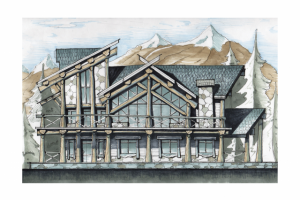 Эскиз фасада дома