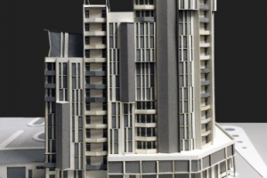 Макет жилого дома с обслуживанием