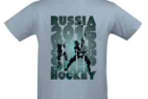Футболка с принтом World championship on hockey 2016 in Russia