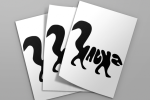 Скунс из букв