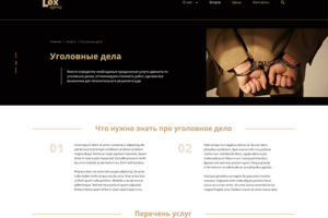 Внутренняя страница сайта для Lex agency