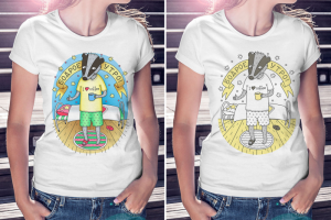 Принт для футболки "Бодрое утро"