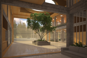 Интерьер фойе здания зрелищного назначения - Мультиплекс