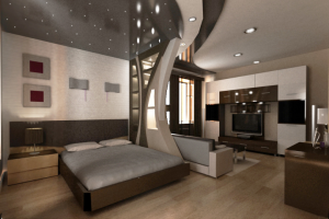 Интерьер спальной комнаты