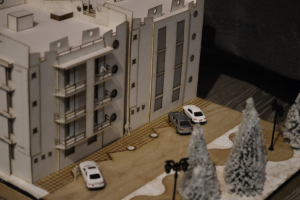 Макет жилого секционного дома