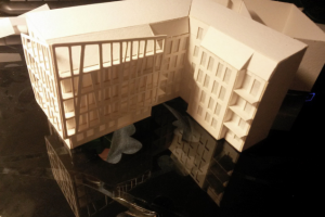 Макет жилого секционного дома