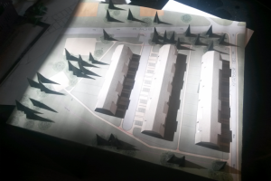 Макет жилого комплекса блокированных домов