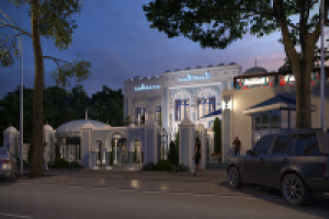 Чайхана, вид ночью