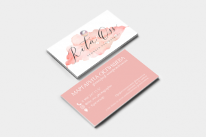 Визитка для фотографа новорожденных