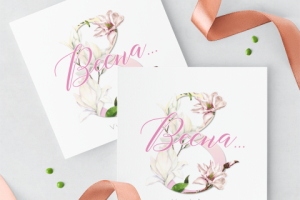 Открытка для цветочного магазина VivaLaRosa