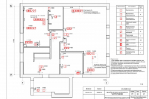Электротехнический. План размещения розеток, выключателей.