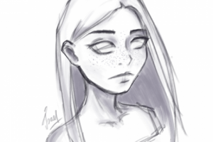 Девушка набросок