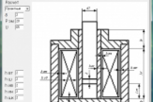 Генератор файлов к FEMM (электромагнит броневого типа)