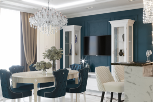 Дизайн кухни в частном доме в стиле Неоклассика