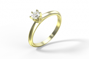 Визуализация кольца с бриллиантом