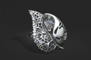 Кольцо-листик