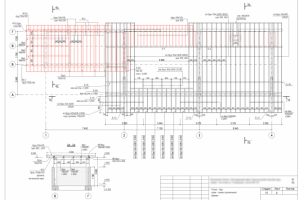 Проект юг28. Павильон. Схема стропильной фермы
