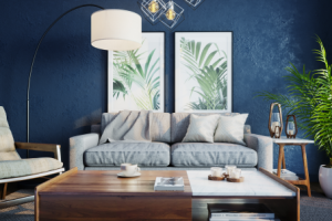 Визуализация элемента интерьера гостиной