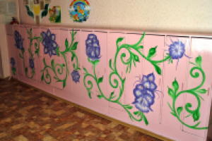 роспись на шкафчиках