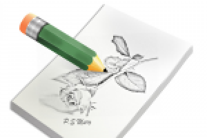 notebook with pencil