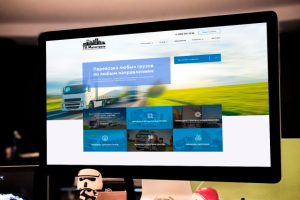 Верстка главной страницы сайта транспортной компании
