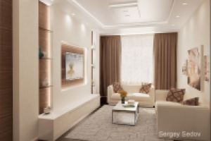 Гостиная в кофейных тонах