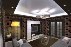 Интерьер гостинной с модульной мебелью Эльба-мебель