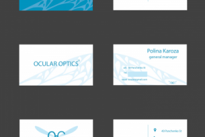 Визитки для магазина оптики OCULAR