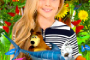 "Маша и Медведь" Детский 3D шаблон