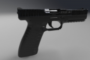 Lowpoly модель пистолета стриж