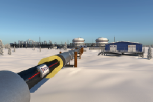 Визуализация обогрева трубопровода