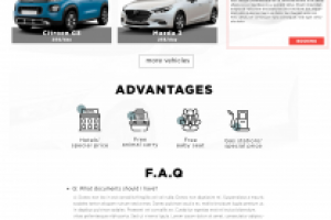 Landing page Агентства по аренде автомобилей