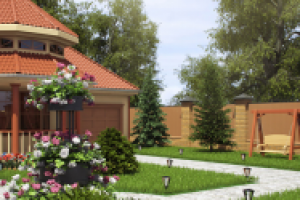 3D визуализация коттеджа (3 ракурса)