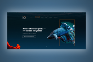 Landing Page  товар - эксклюзивные рыбы