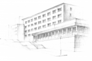 Набросок здания - эскиз