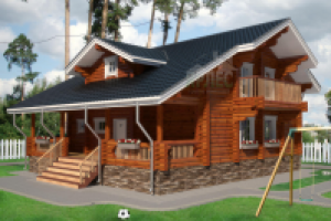 Проект деревянный дом. Д-223