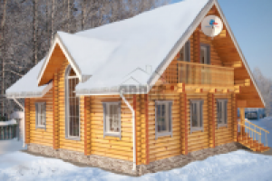 Проект деревянный дом "Зимняя сказка". Д-124 Ярлес
