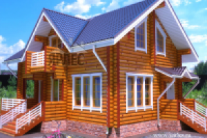 Проект деревянный дом. Д-102 / Вариант 2 Ярлес