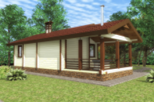 Проект деревянного дома из клееного бруса