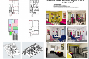 Квартира на семью из трех человек.