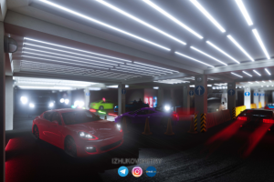 Первый уровень подземного паркинга