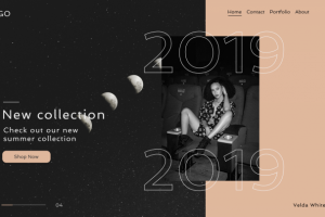 Дизайн главного экрана сайта вымышленной компании